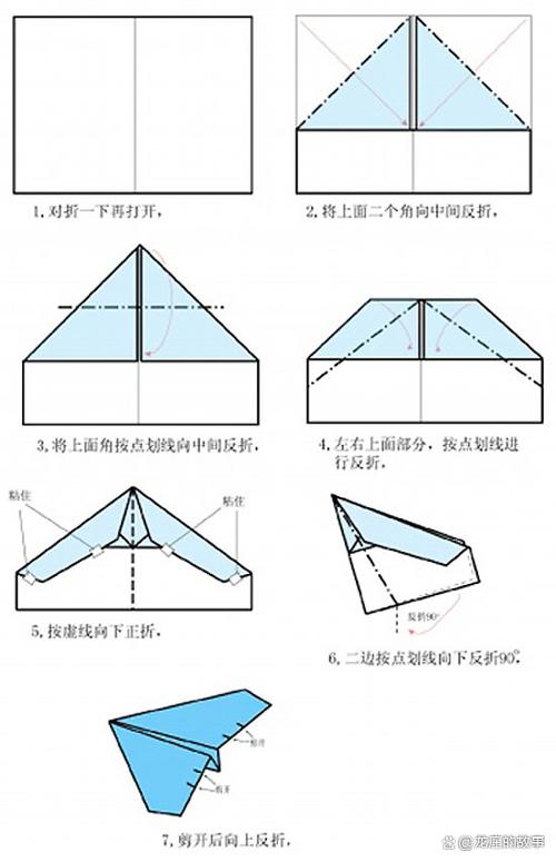 纸飞机折叠方法图解：简单乐趣与科学探索