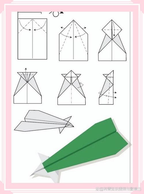 纸飞机的折叠方法图片简单步骤，轻松制作你的飞行器