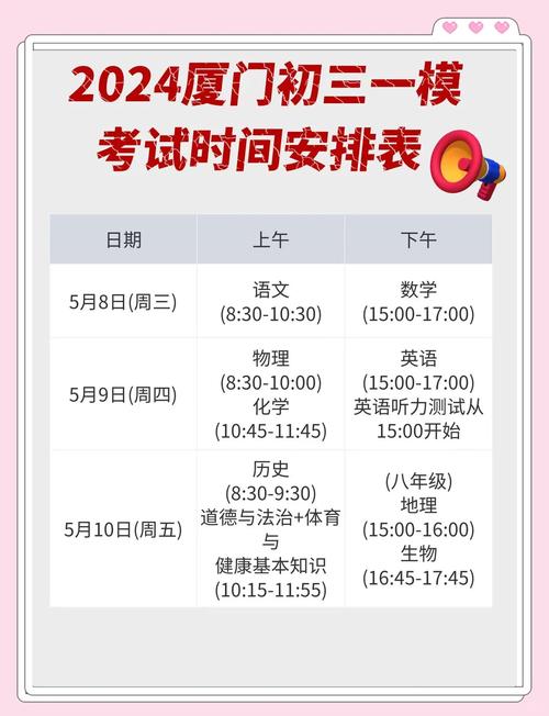 2024年厦门中招时间表,厦门2021年中考报名时间